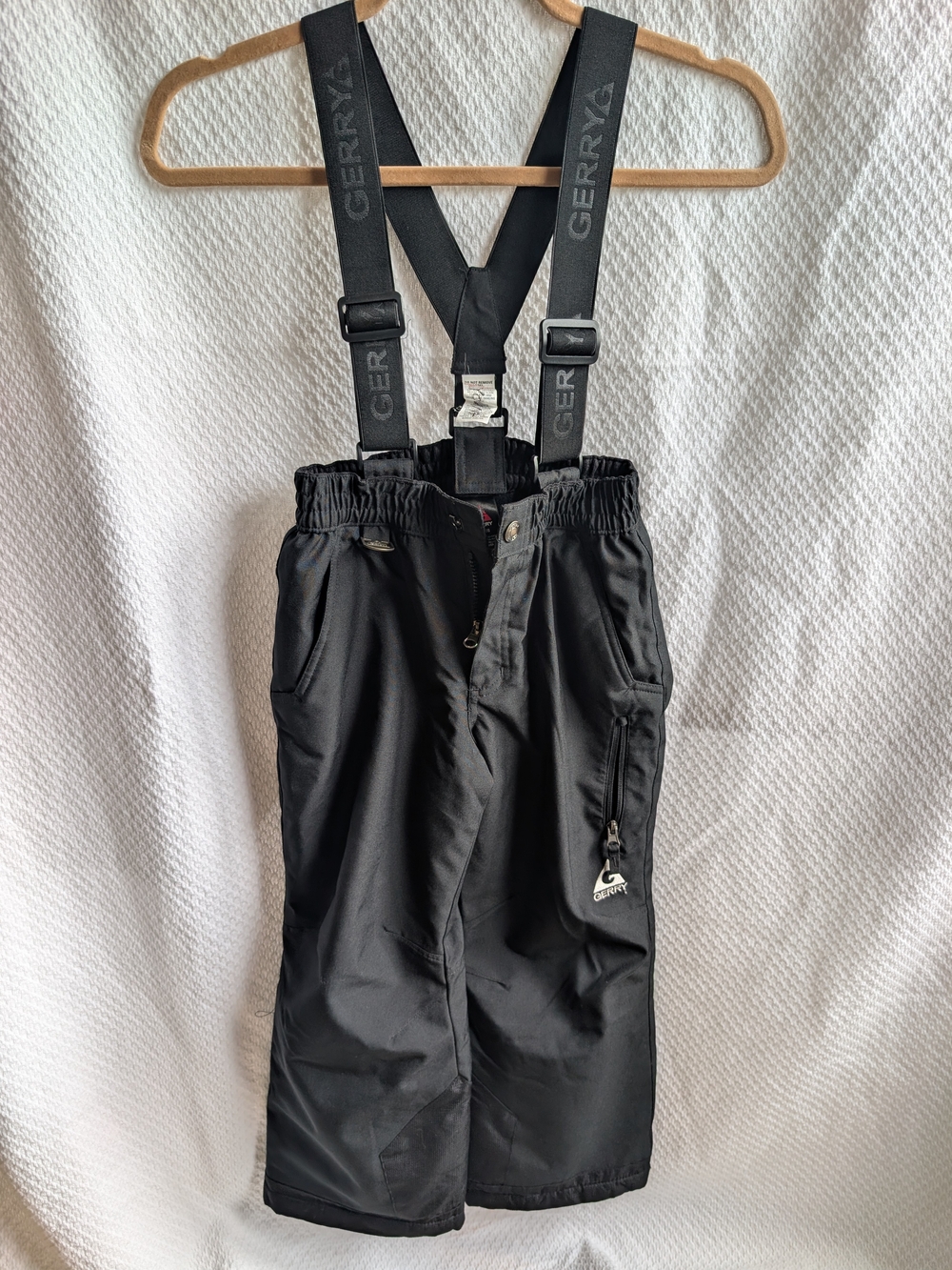 Gerry Weber Kids Black Ski Pants with Adjustable Suspenders Sz 7/8